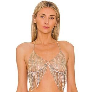 8 Other Reasons Festival Rhinestone Fringe Bra